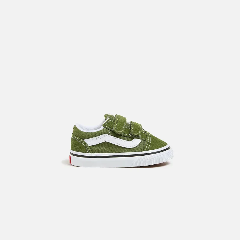 VANS TD Old Skool V Crib - Color Theory / Pesto sold by Kith