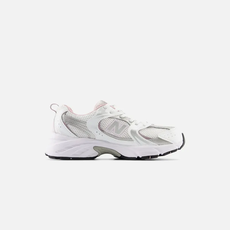 New Balance GS 530 - White / Mid Century Pink sold by Kith