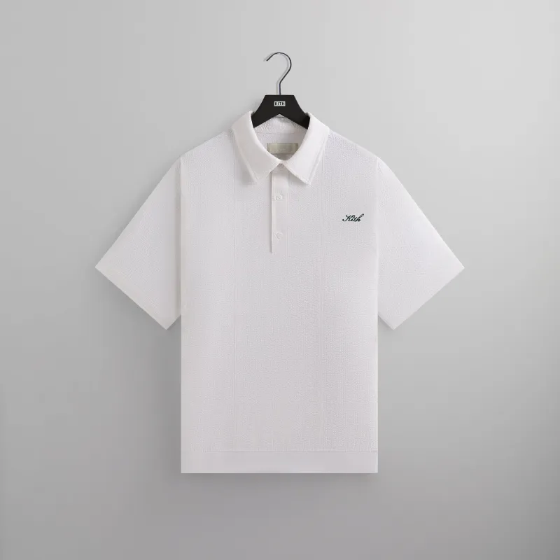 Kith Seersucker Harway Polo - White sold by Kith