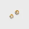 Alexis Bittar Solanales Gold Crystal Spiral Stud Earring - Gold / Silver sold by Kith