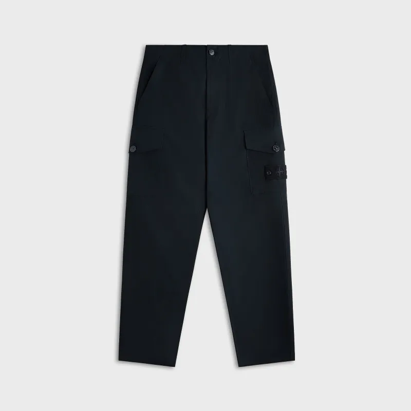 Stone Island Weatherproof Cotton Canvas Ghost Piece Trouser - Navy sold by Kith