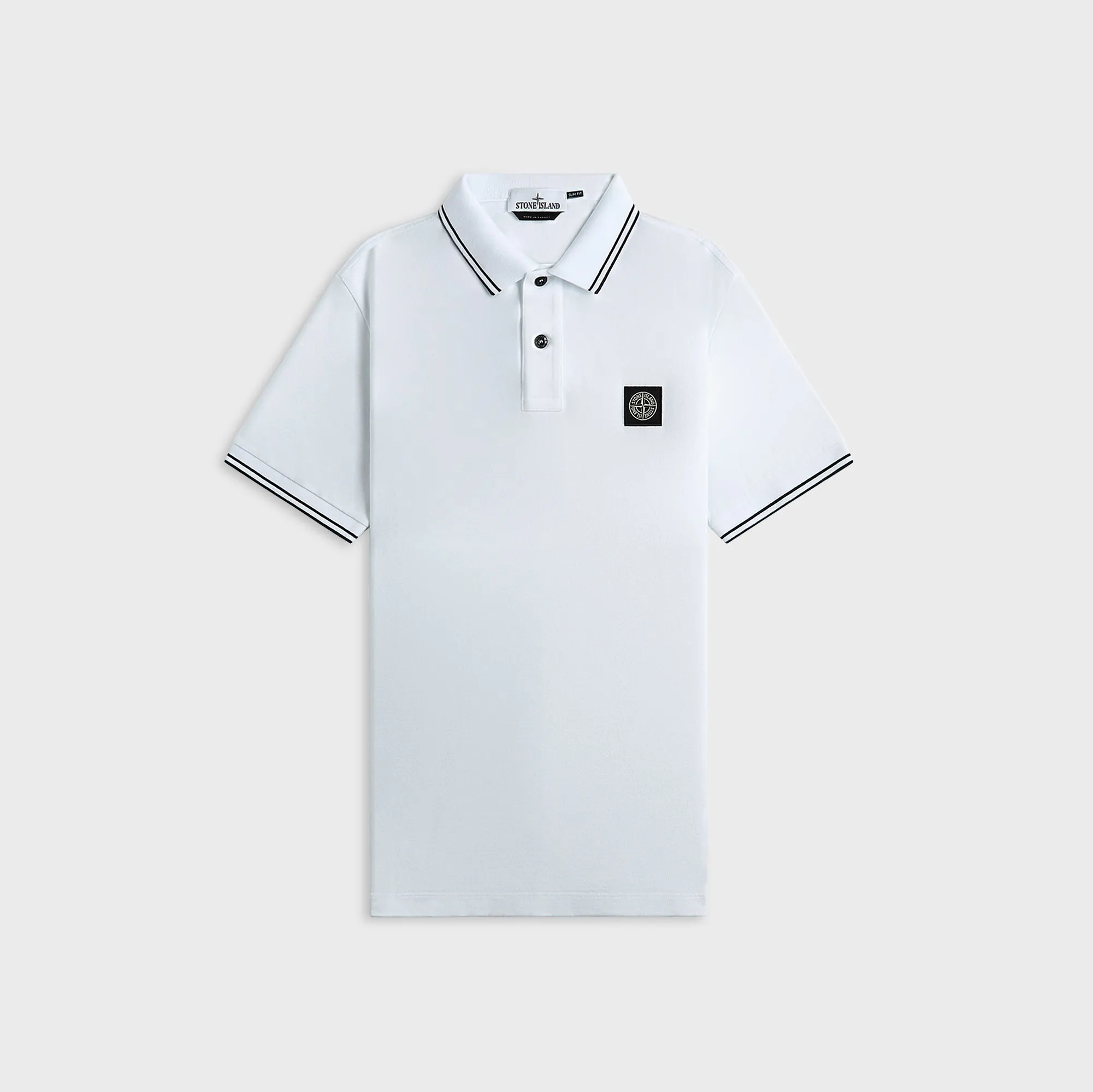 Stone Island Cotton Pique Polo - White sold by Kith
