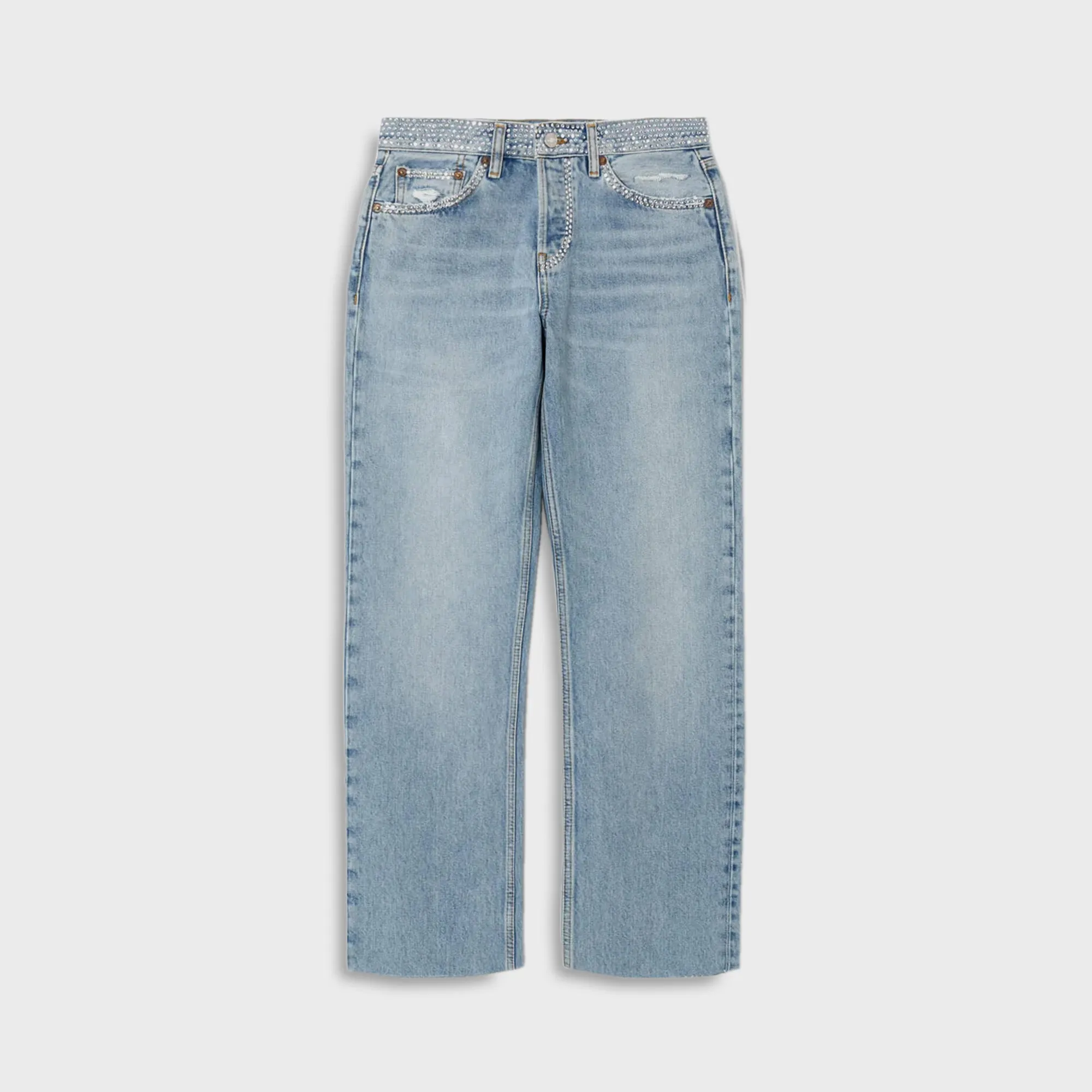ReDone Easy Straight Crop - Diamond Tide sold by Kith