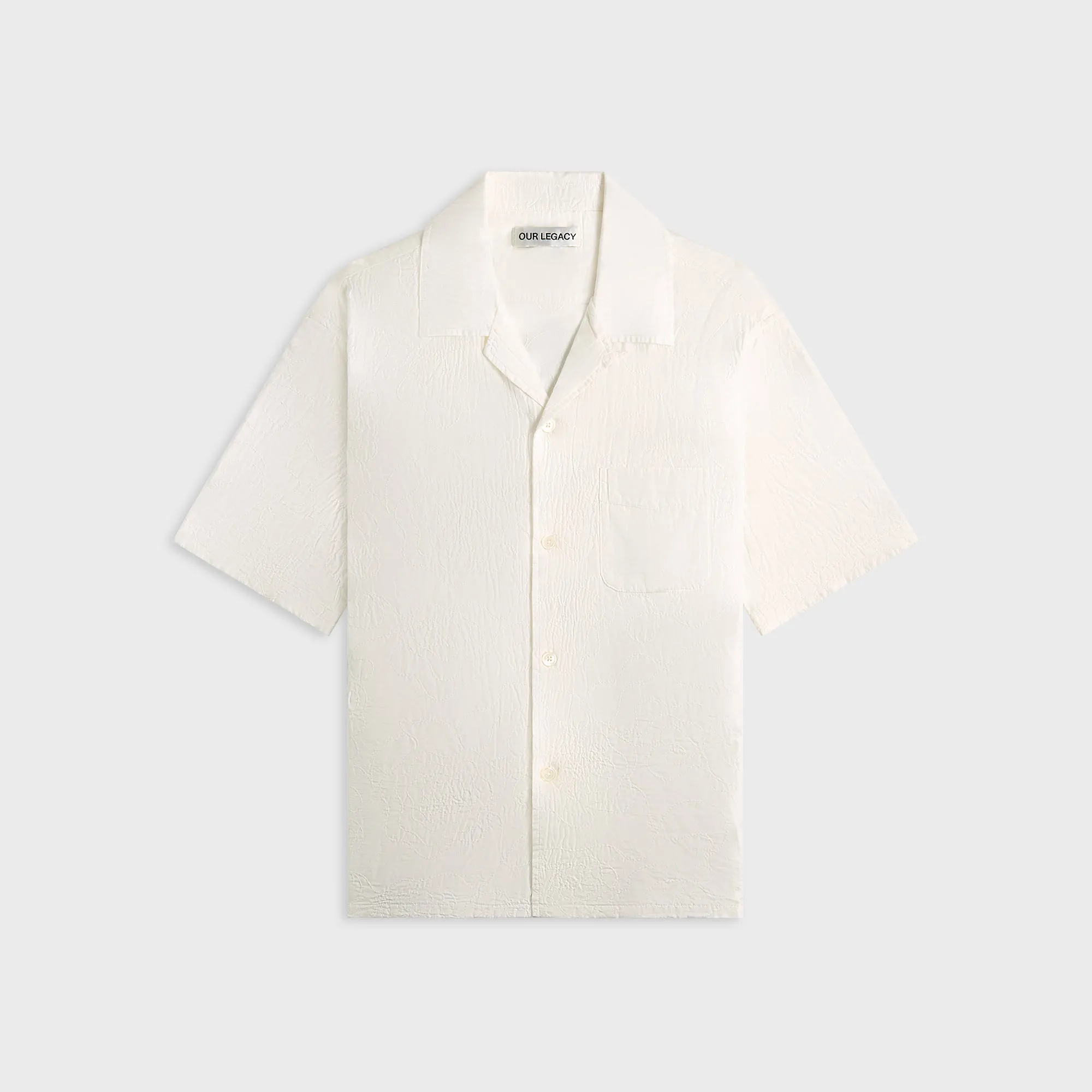 Our Legacy Heusen Shirt - White Flower Embroidery sold by Kith
