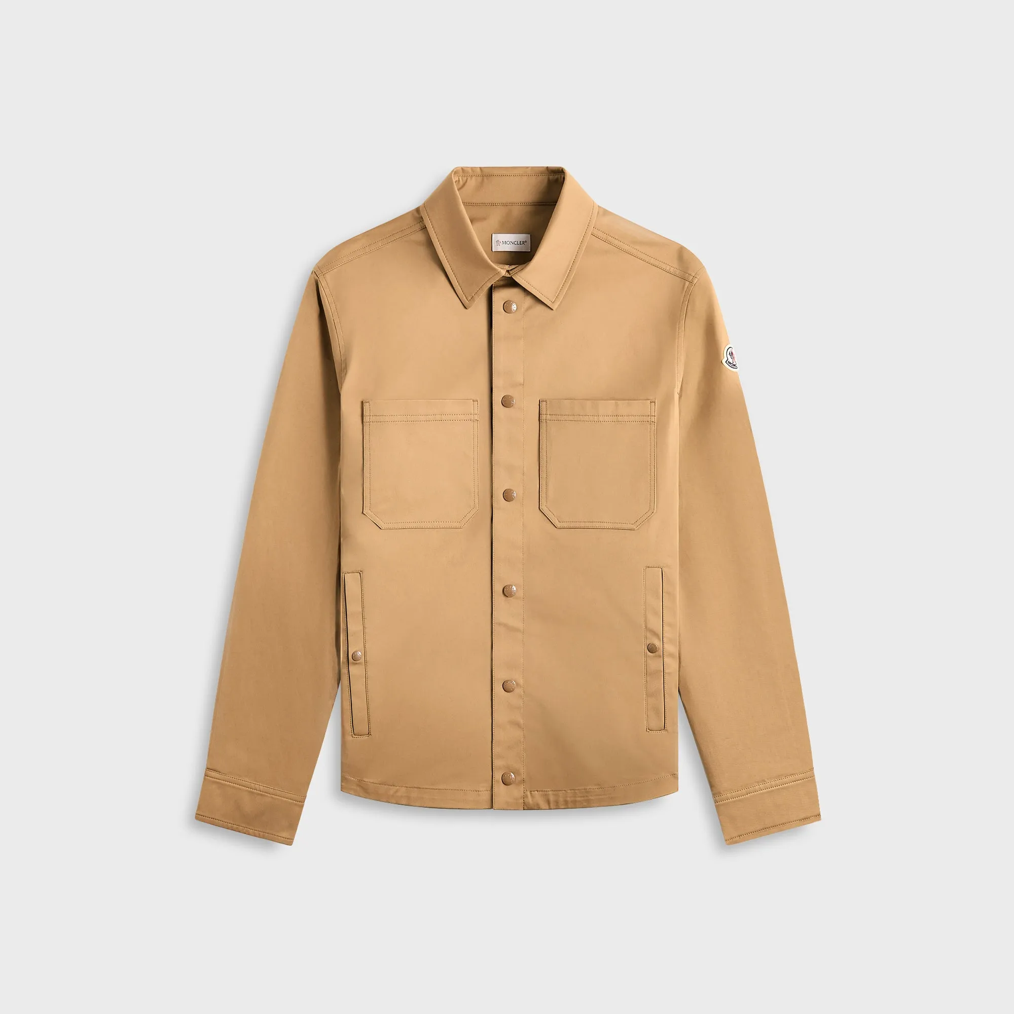 Moncler Beige Gabardine Zip-Up Shirt Jacket - Beige sold by Kith