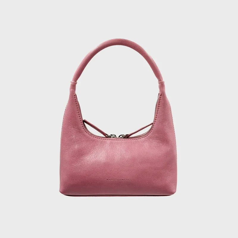 MARGESHERWOOD Hobo Mini Shoulder Bag - Pink Pull Up sold by Kith