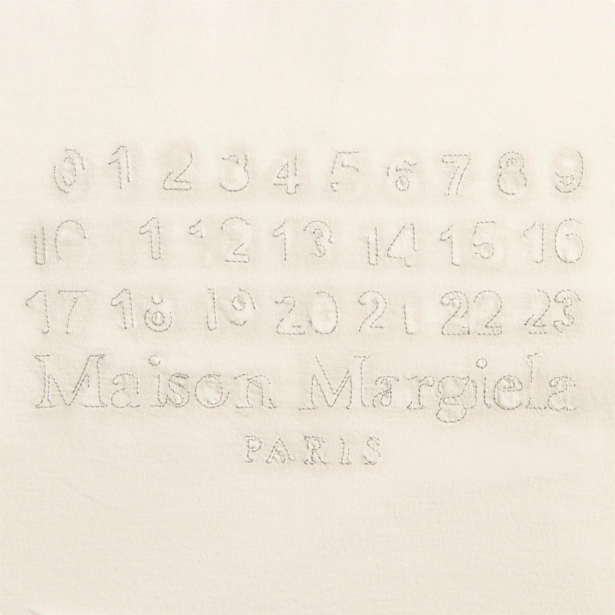 Maison Margiela Embroidered Text Logo Tee - Ecru sold by Kith product image thumbnail 3