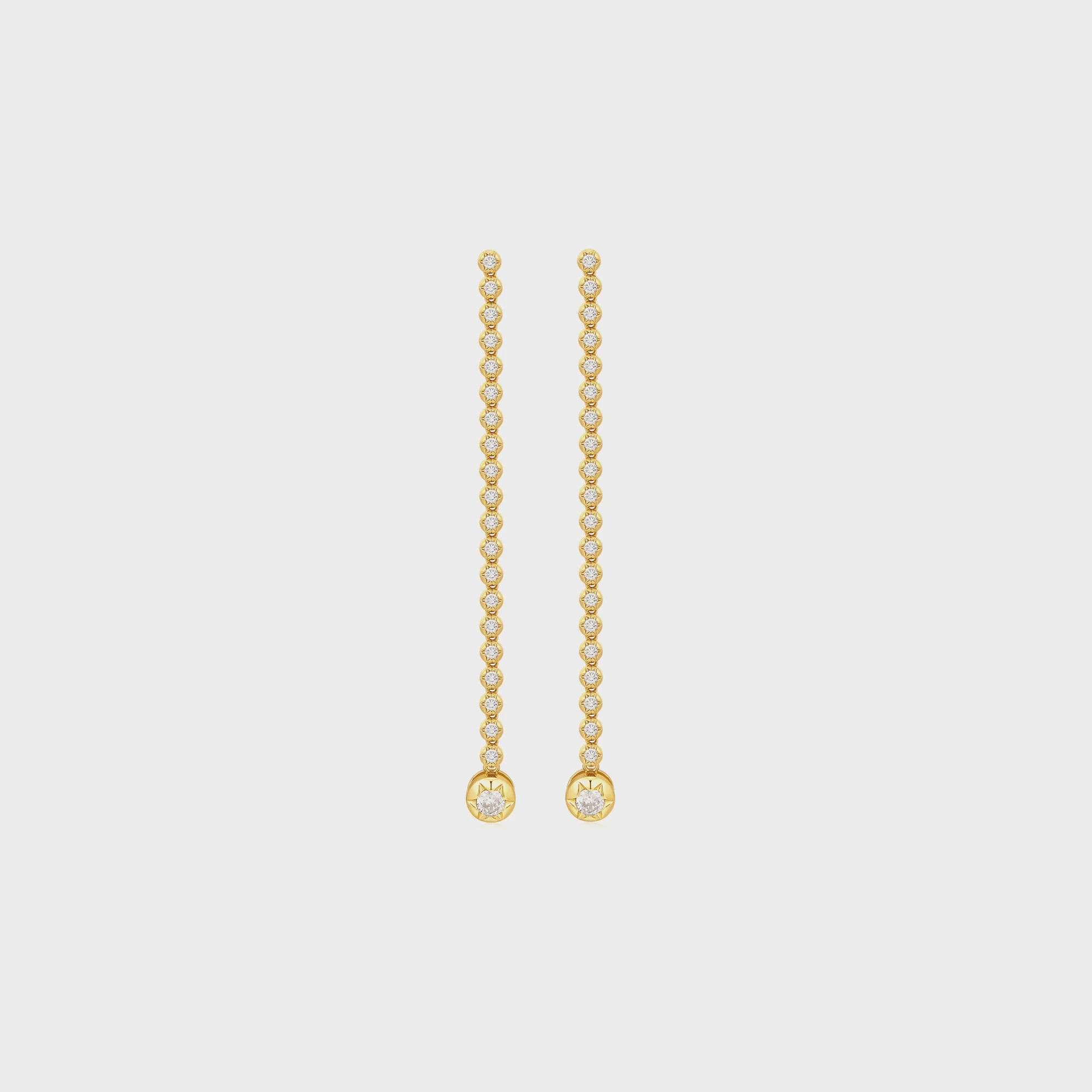 Luv AJ The Rose Bud Tennis Drop Studs - Gold sold by Kith
