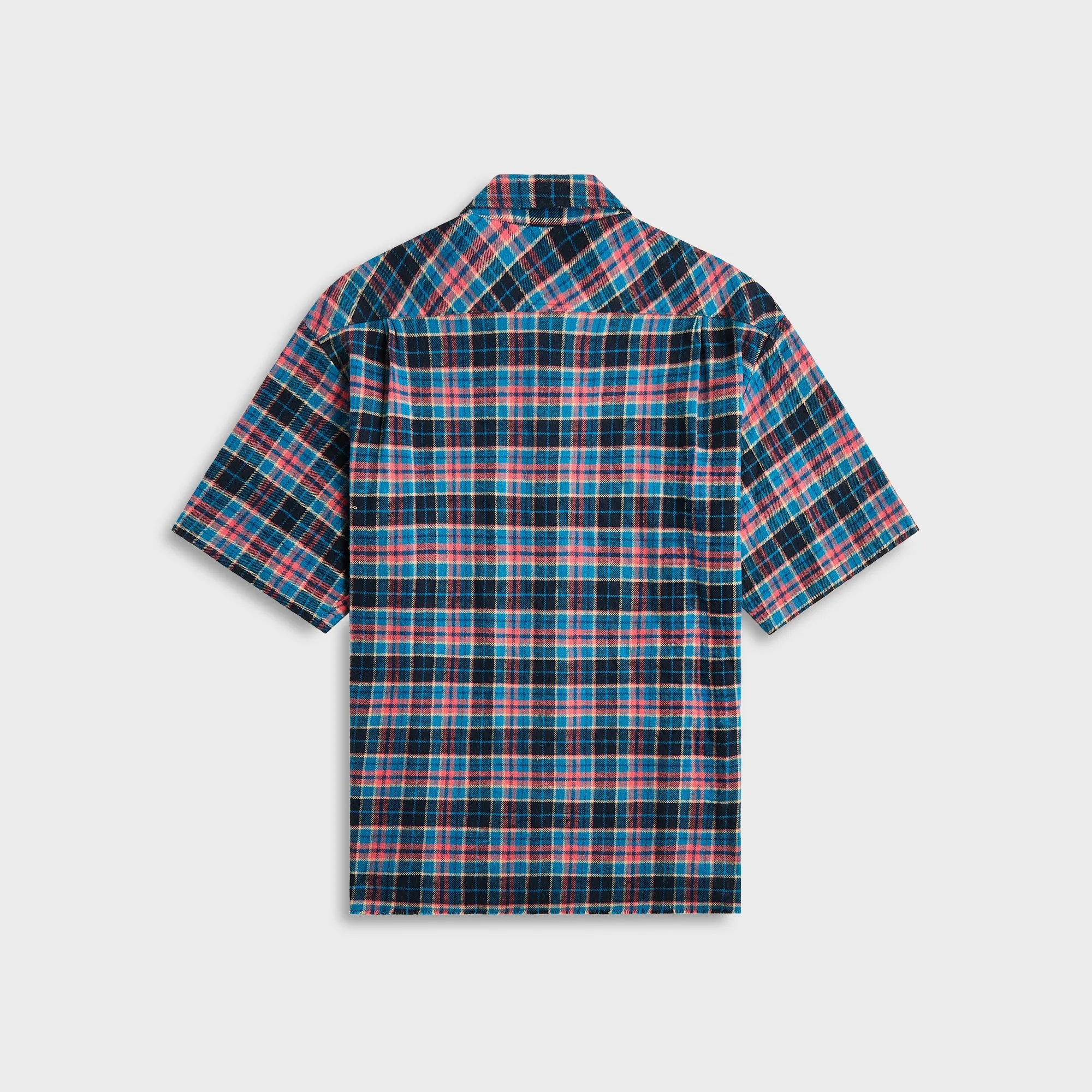 Greg Lauren Plaid Short Sleeve Shirt - Navy sold by Kith product image thumbnail 2