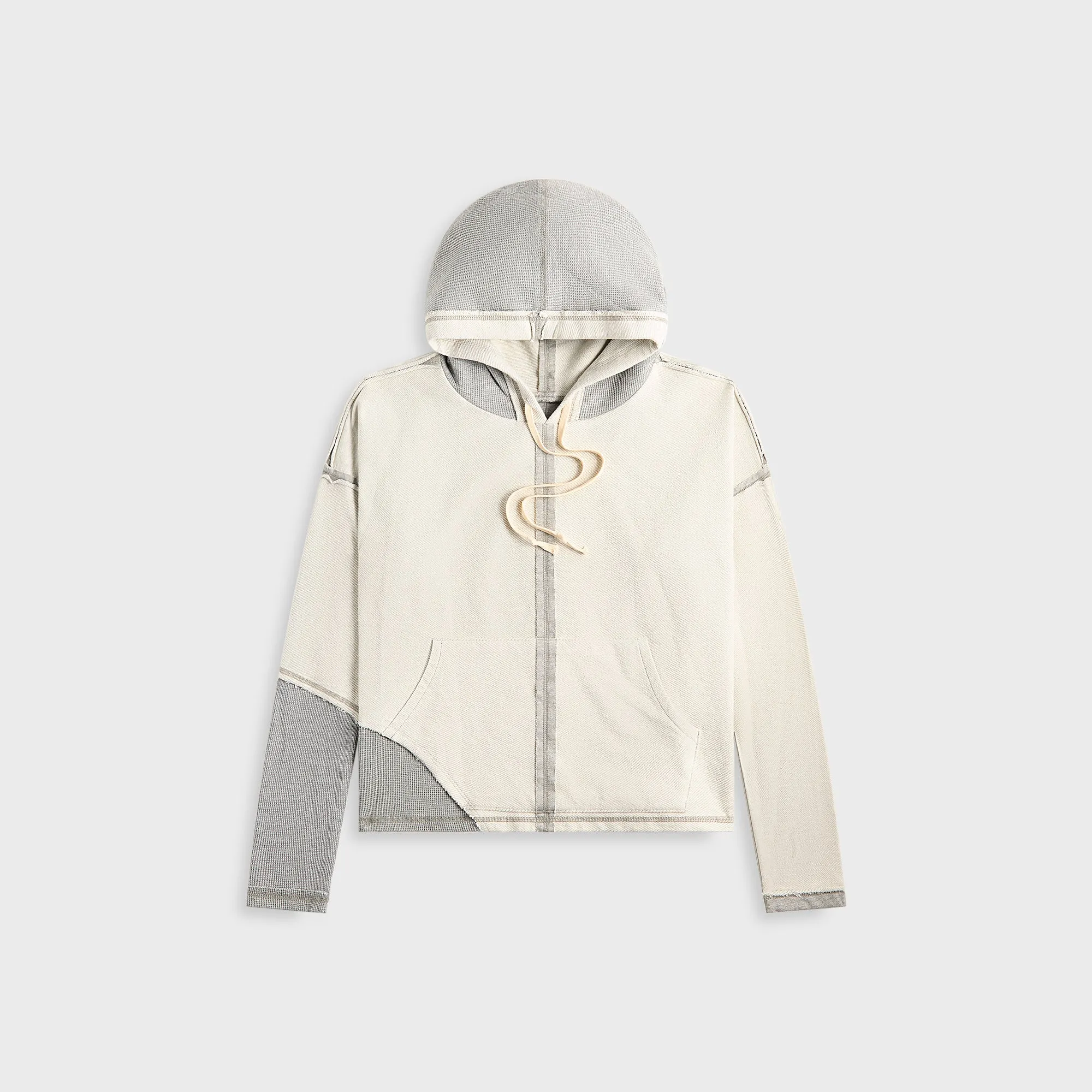 Greg Lauren Reverse Hoodie - Grey sold by Kith