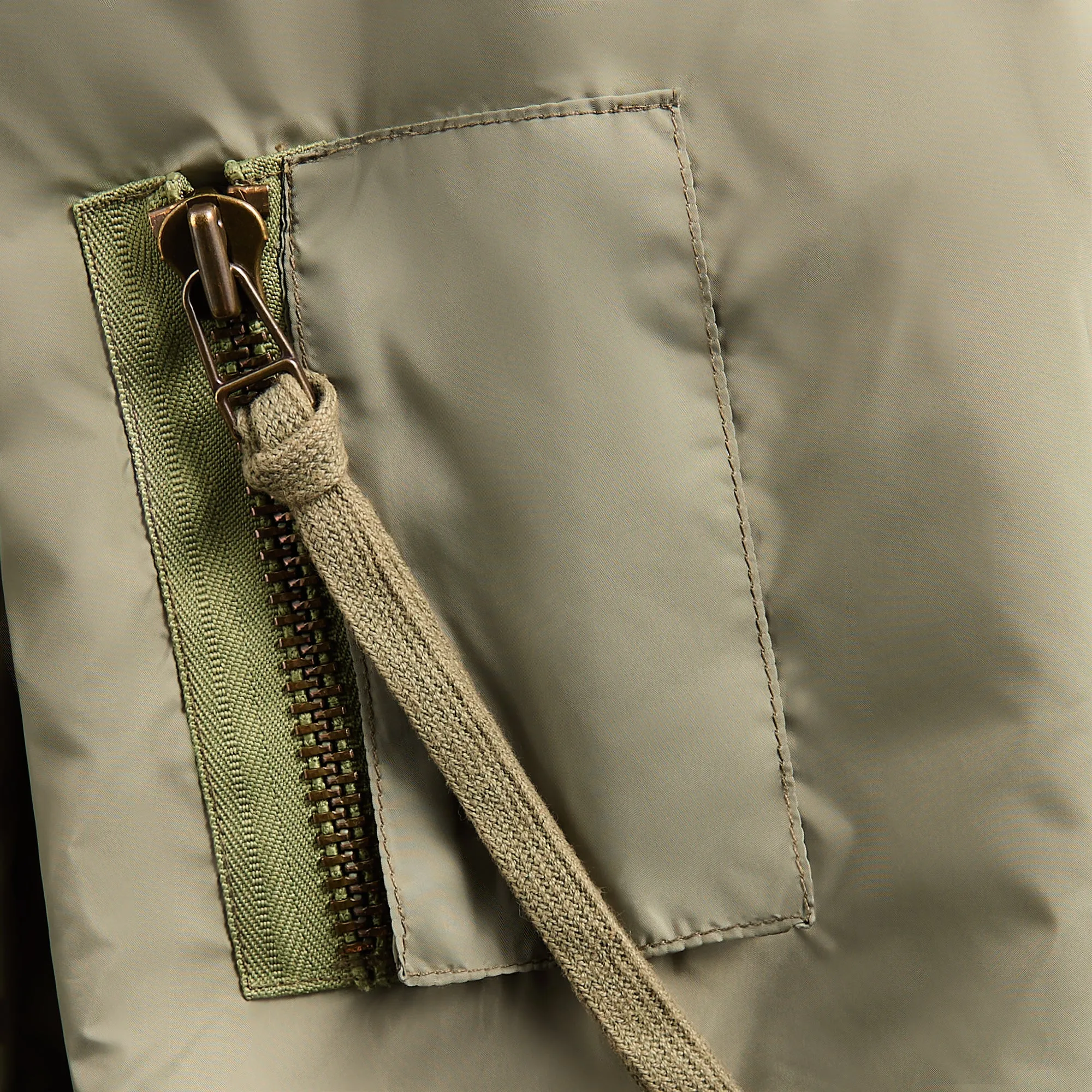 Greg Lauren Nylon Fringe Flight Jacket - Army sold by Kith product image thumbnail 3