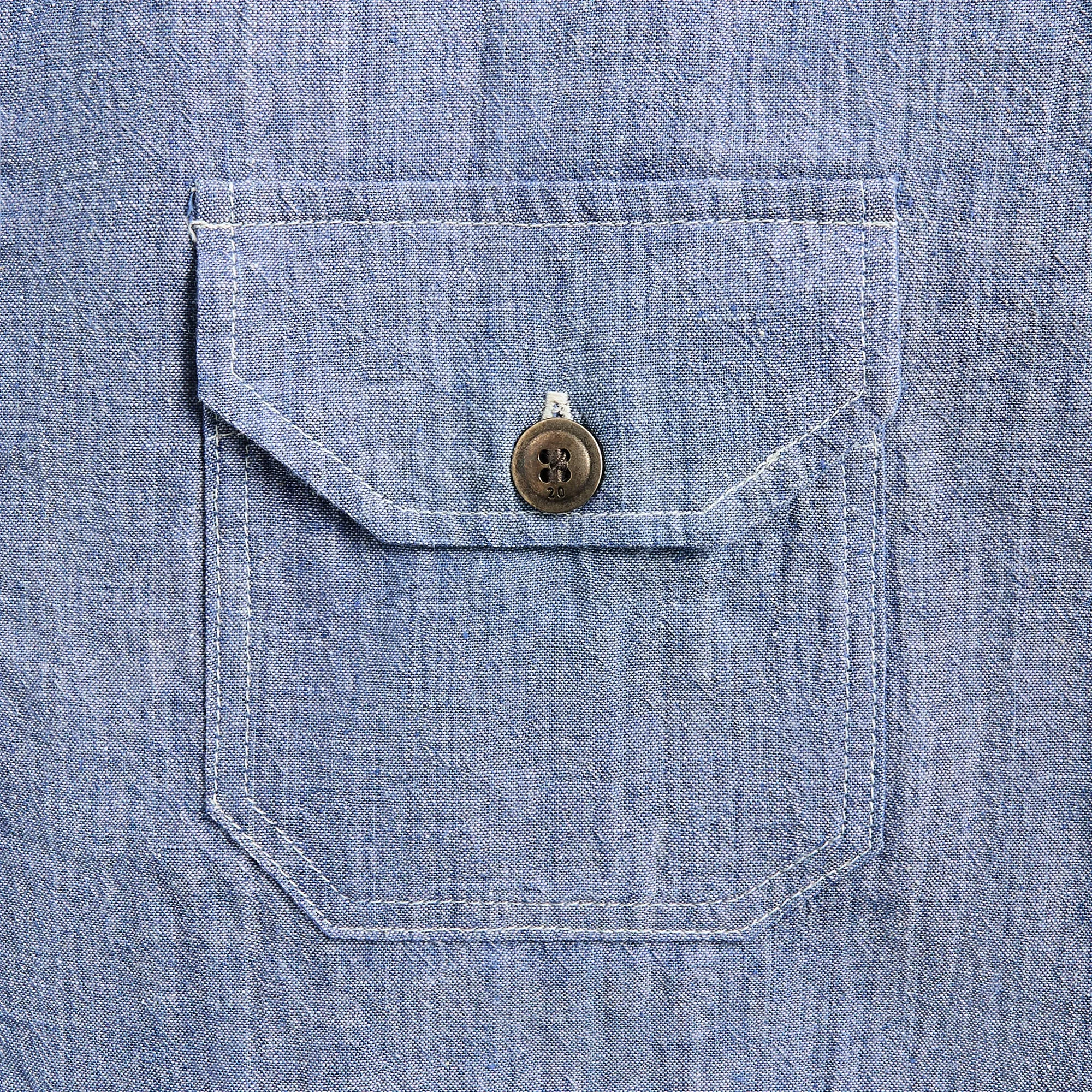 Greg Lauren Chambray Sherpa Lined Jacket - Medium Blue sold by Kith product image thumbnail 3