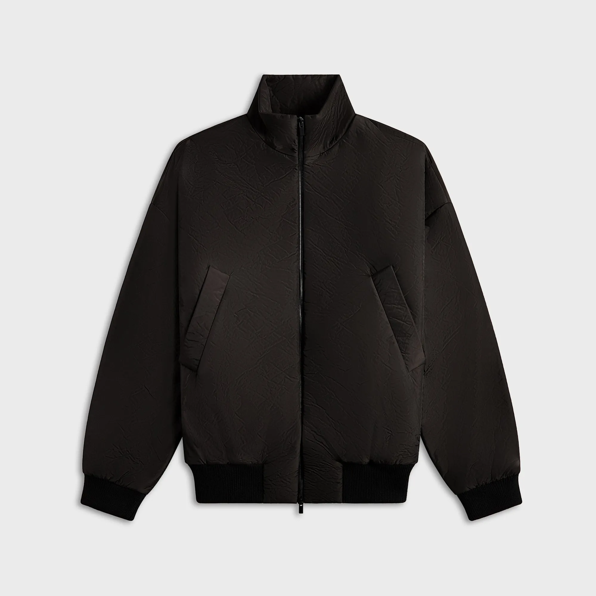Fear of God High Neck Track Jacket - Black sold by Kith
