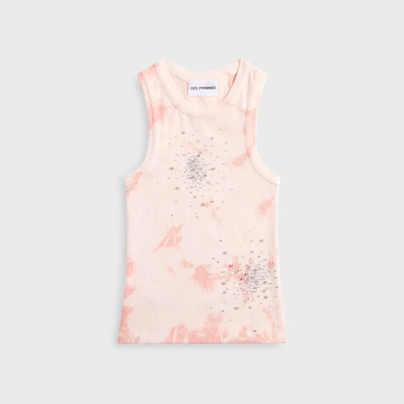 Des Phemmes Tie Dye Tank - White / Nude sold by Kith