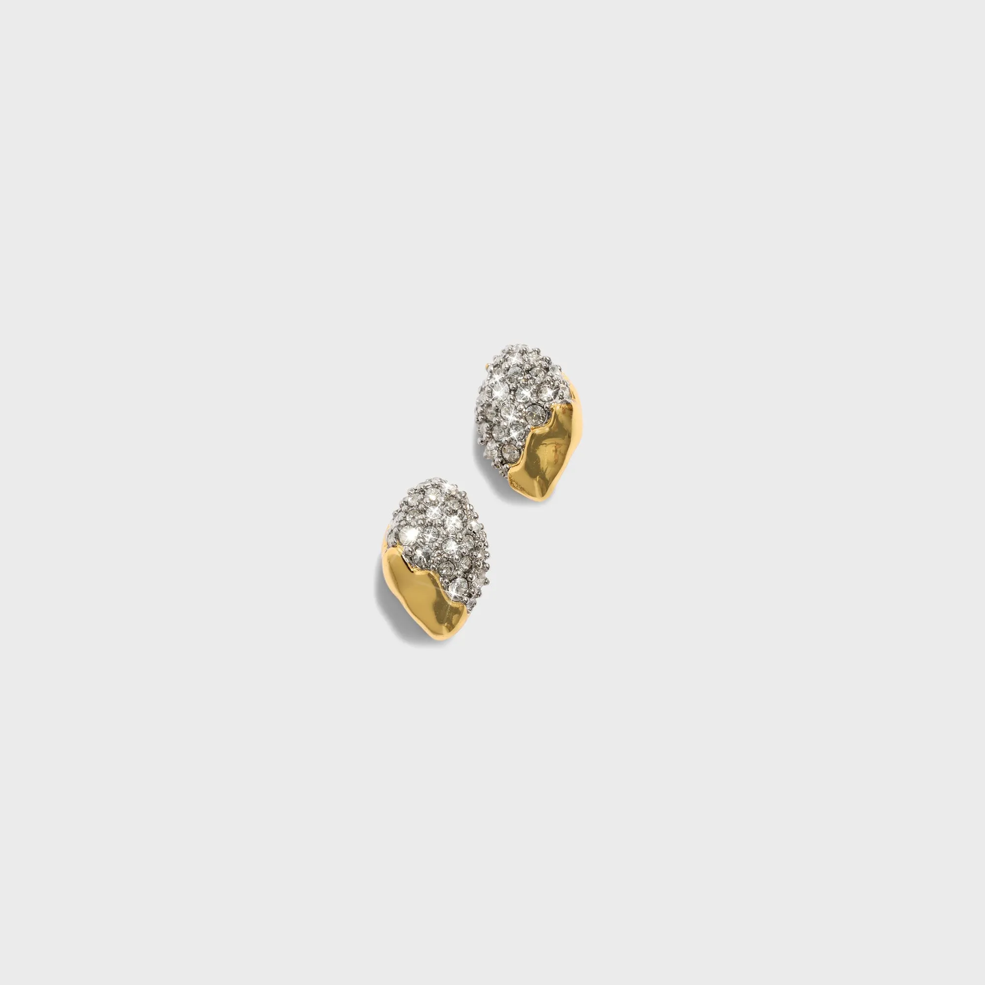 Alexis Bittar Solanales Crystal Tiny Pebble Stud Earring - Gold / Silver sold by Kith