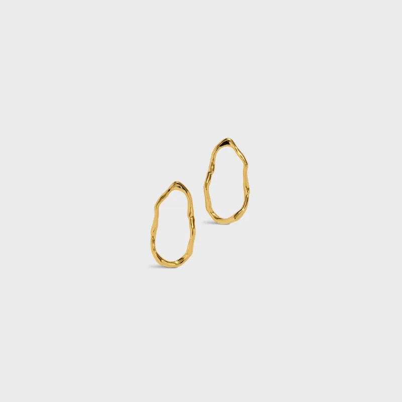 Alexis Bittar Brut Gold Open Oval Post Earring - Gold sold by Kith