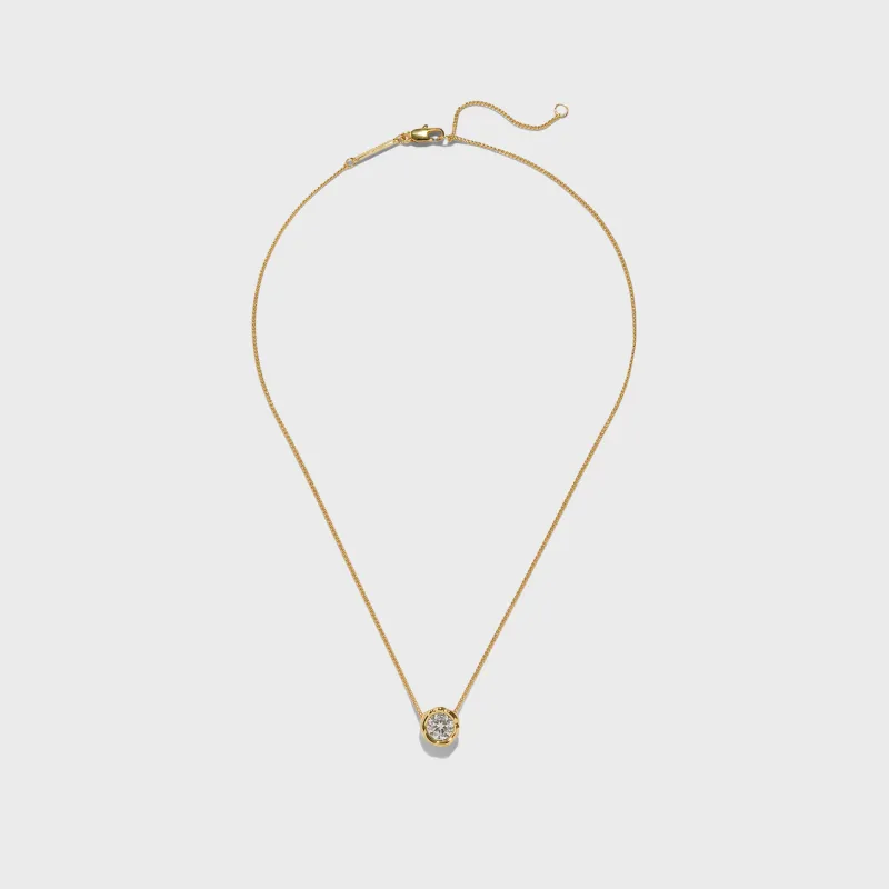 Alexis Bittar Asterales Cubic Zirconia Solitaire Necklace - Gold sold by Kith