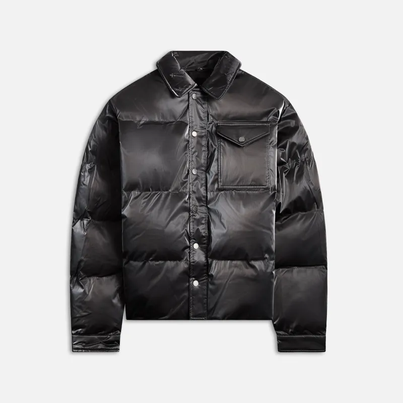 Daily Paper Wole Shirt Puffer Jacket Obsidian - Black sold by Kith