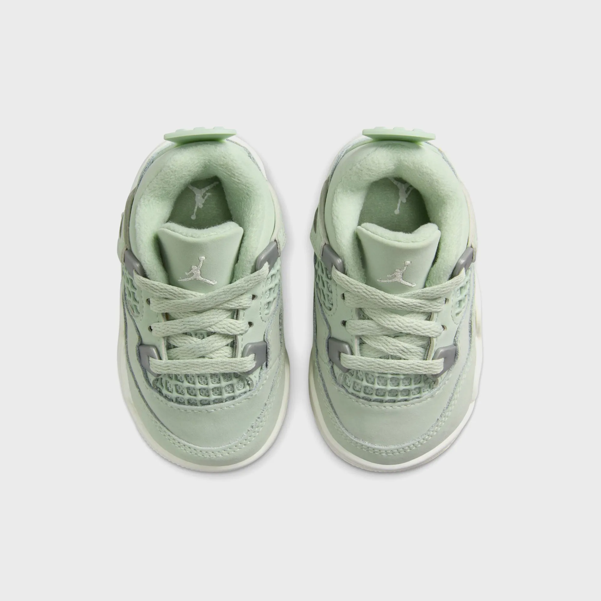 Nike TD Air Jordan 4 Retro S2 - Seafoam / Sail / Metallic Silver sold by Kith product image thumbnail 3