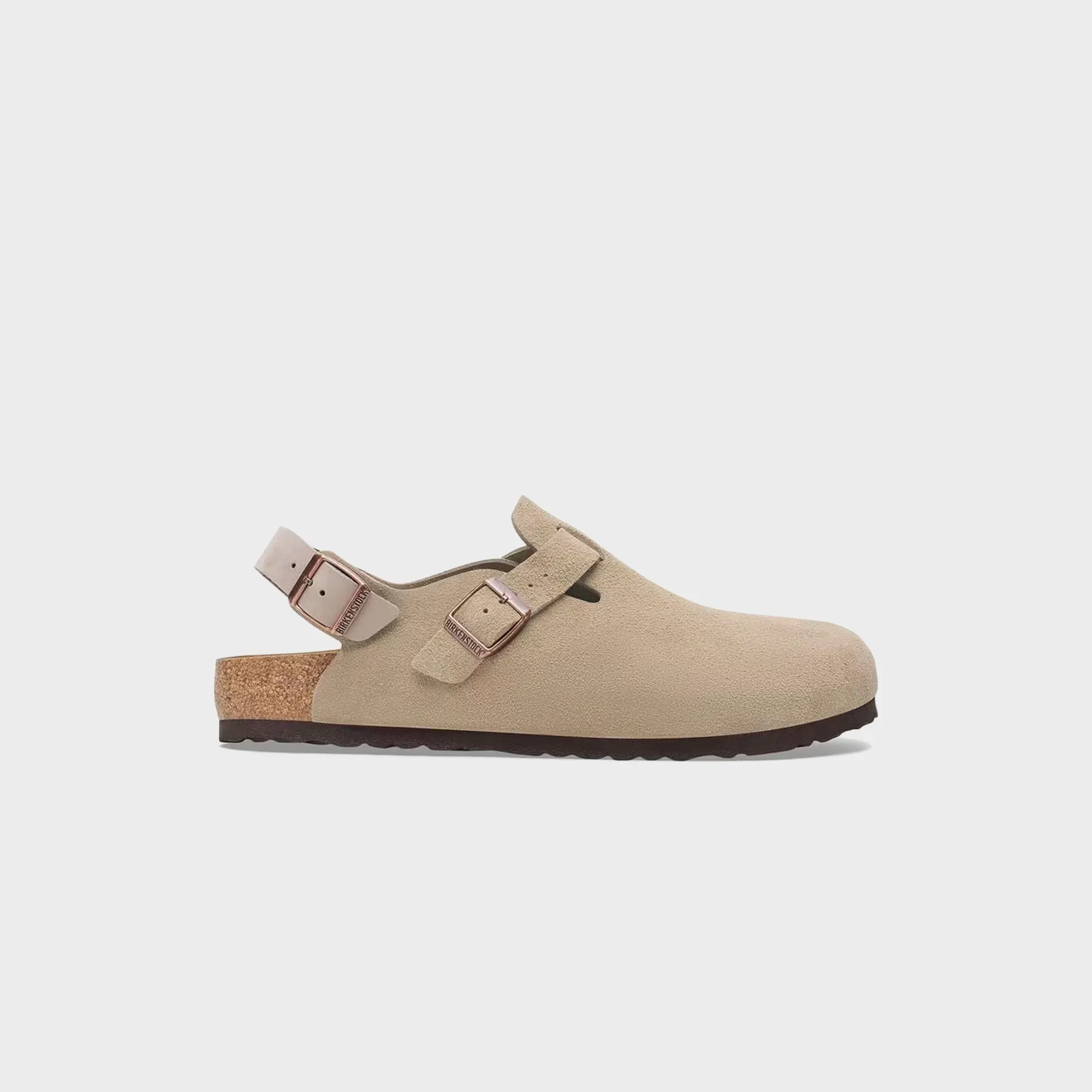 Birkenstock WMNS Tokio Suede - Taupe sold by Kith