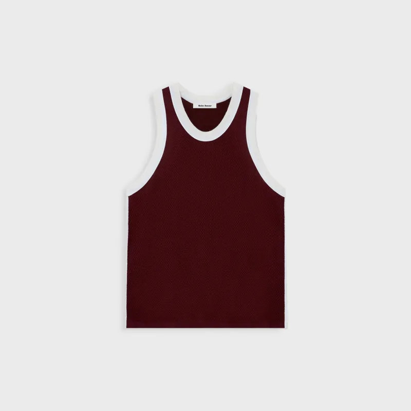 Wales Bonner Rio Tank Top - Bordeaux sold by Kith