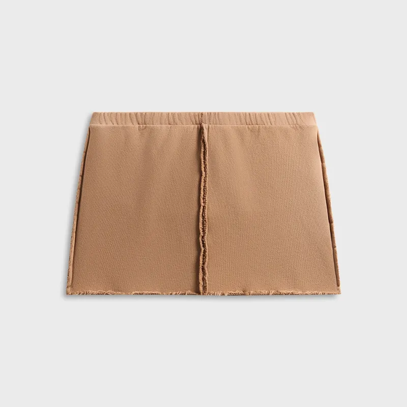 Sami Miro Vintage Fold Over Mini Skirt - Rib Clay sold by Kith
