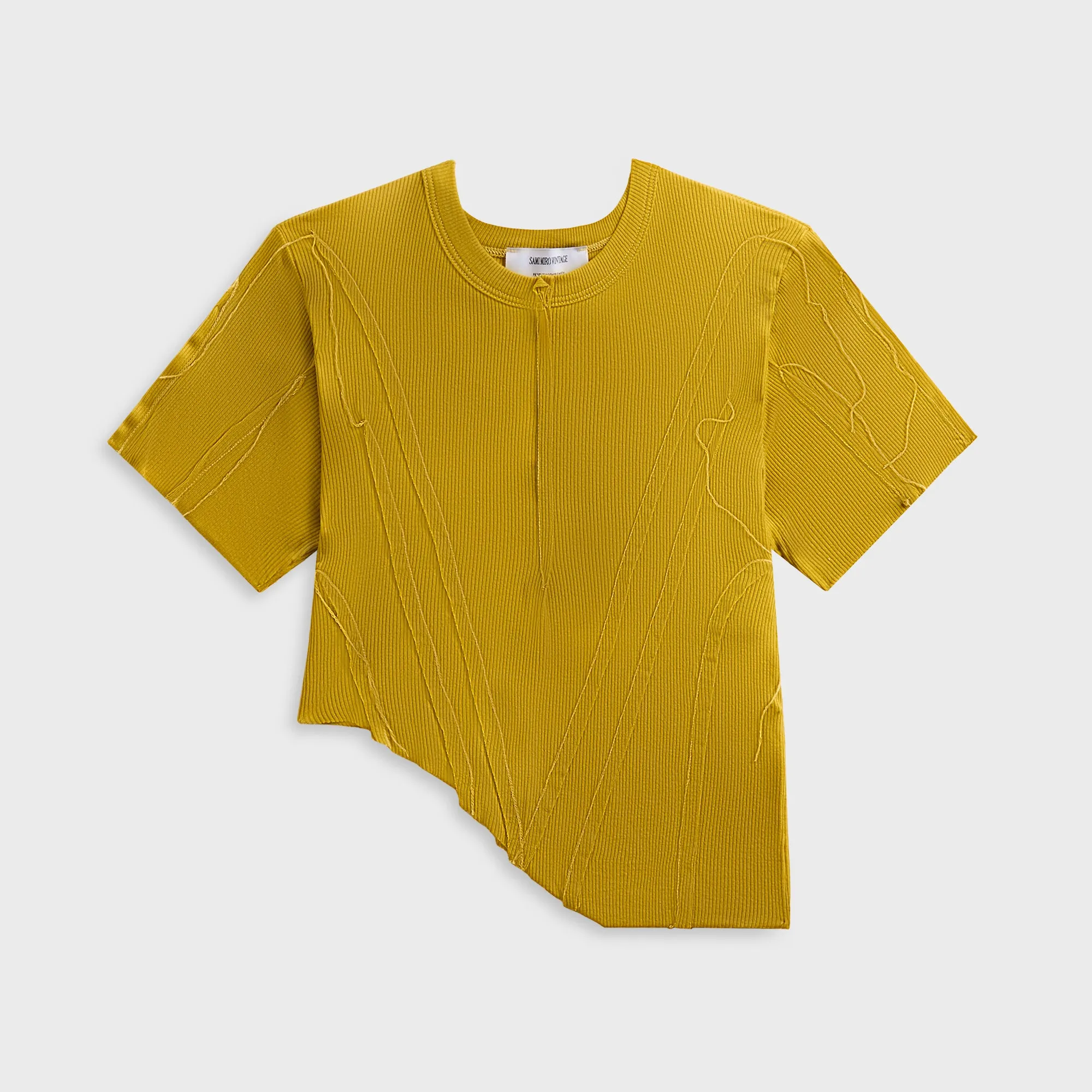 Sami Miro Vintage Asymmetric Short Sleeve Tee - Honey sold by Kith