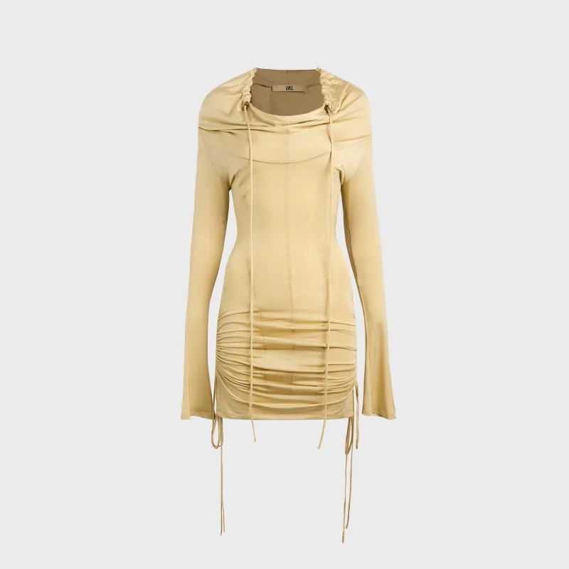 KNWLS CU Hooded Dress - Pale Olive sold by Kith