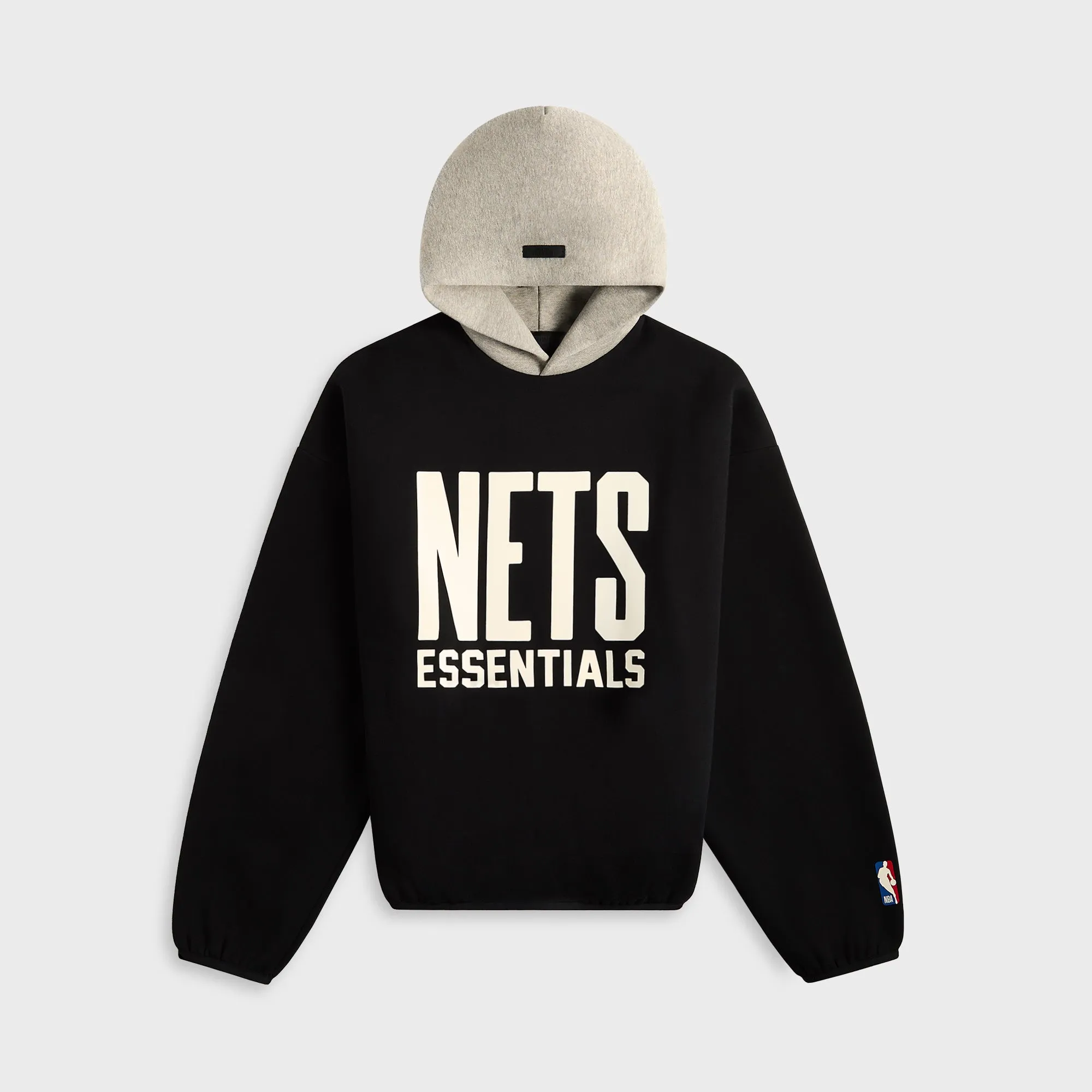 Essentials Nets Core Fleece Pull Over Hoodie - Black / Warm Heather sold by Kith