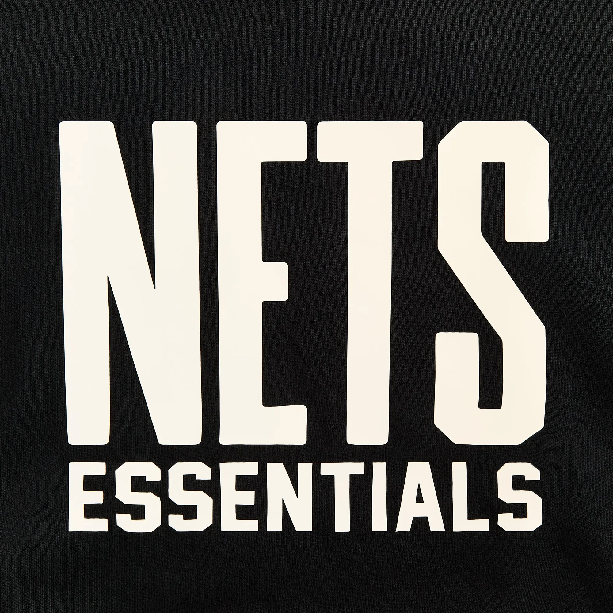 Essentials Nets Core Fleece Pull Over Hoodie - Black / Warm Heather sold by Kith product image thumbnail 3