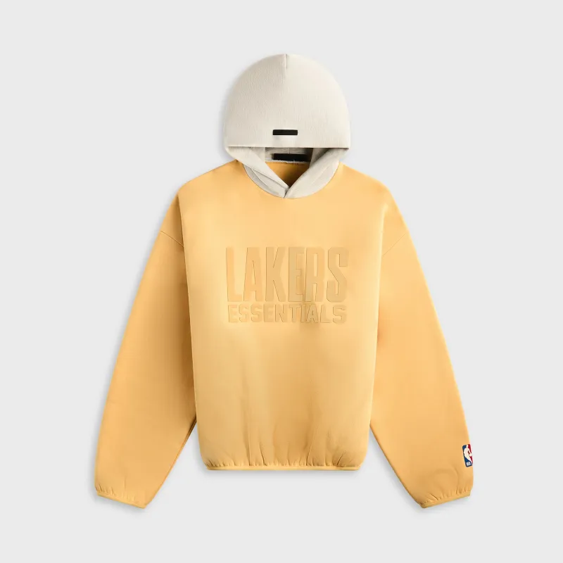 Essentials Lakers Core Fleece Pull Over Hoodie - Light Tusca / Warm Heather sold by Kith