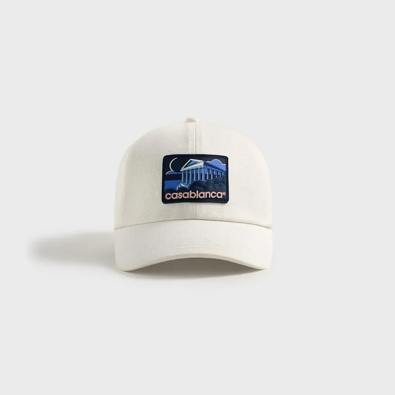 Casablanca Greek Temple Rubber Cap - Navy sold by Kith