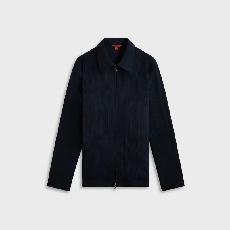 Barena Marafon Folco Overshirt - Navy sold by Kith