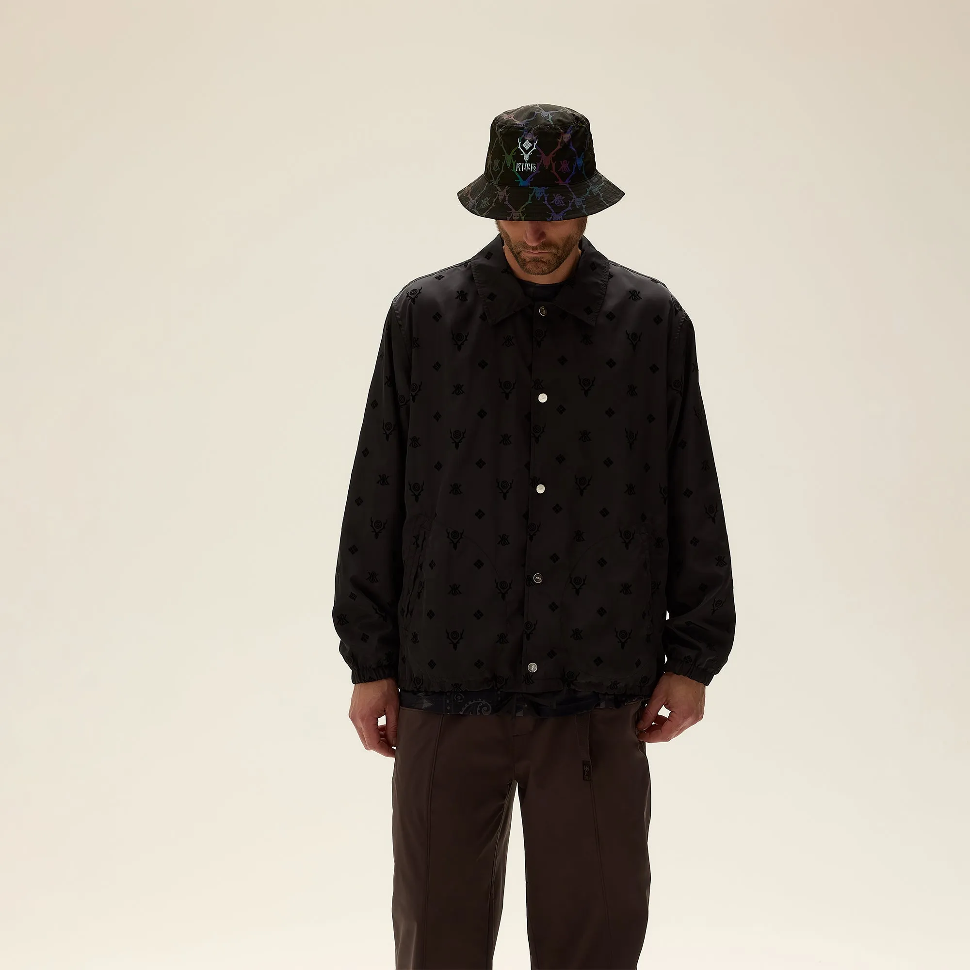 Kith & South2 West8 for Columbia Flocked Monogram Coaches Jacket - Black sold by Kith product image thumbnail 2