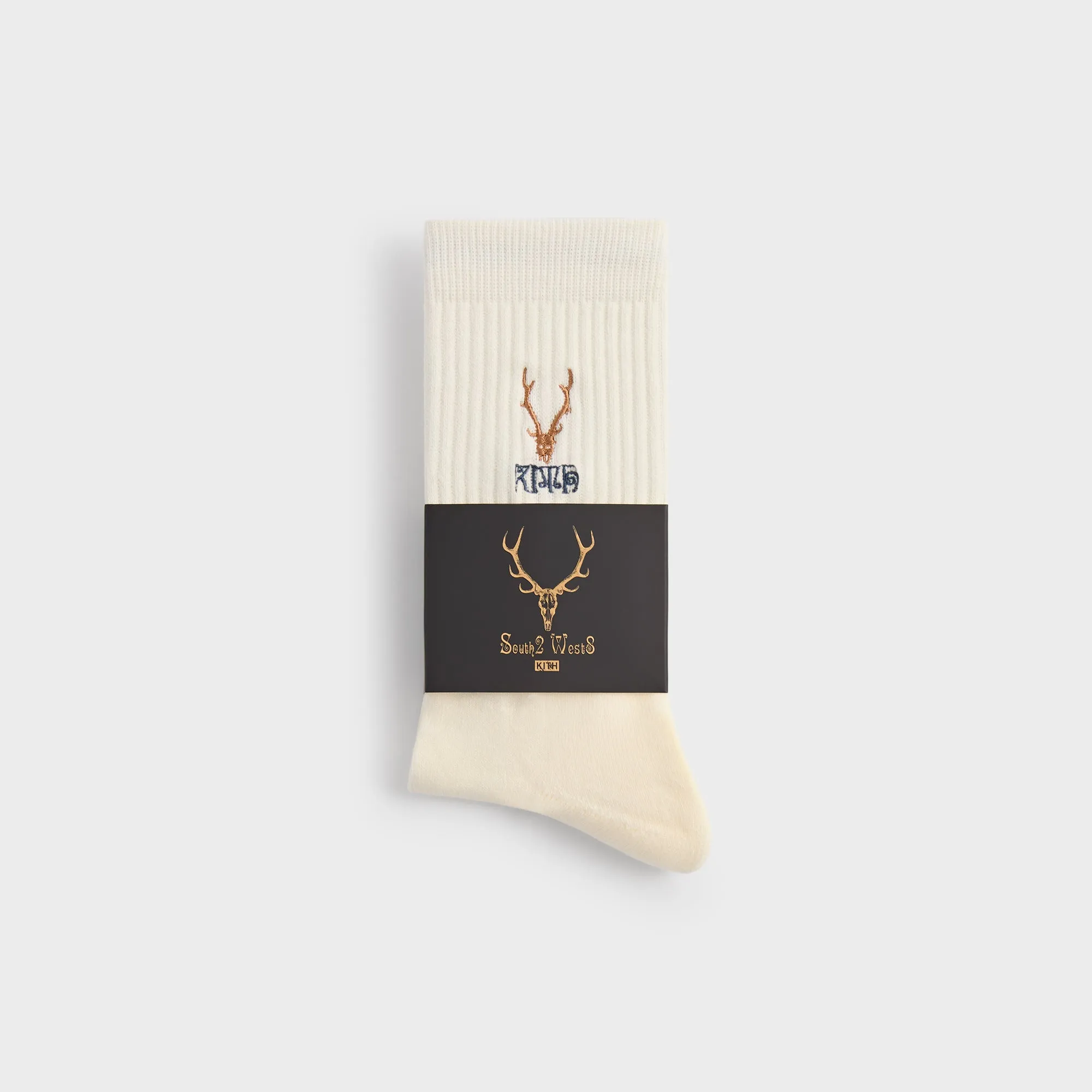 Kith for South2 West8 Embroidered Logo Crew Socks - Silk sold by Kith product image thumbnail 2