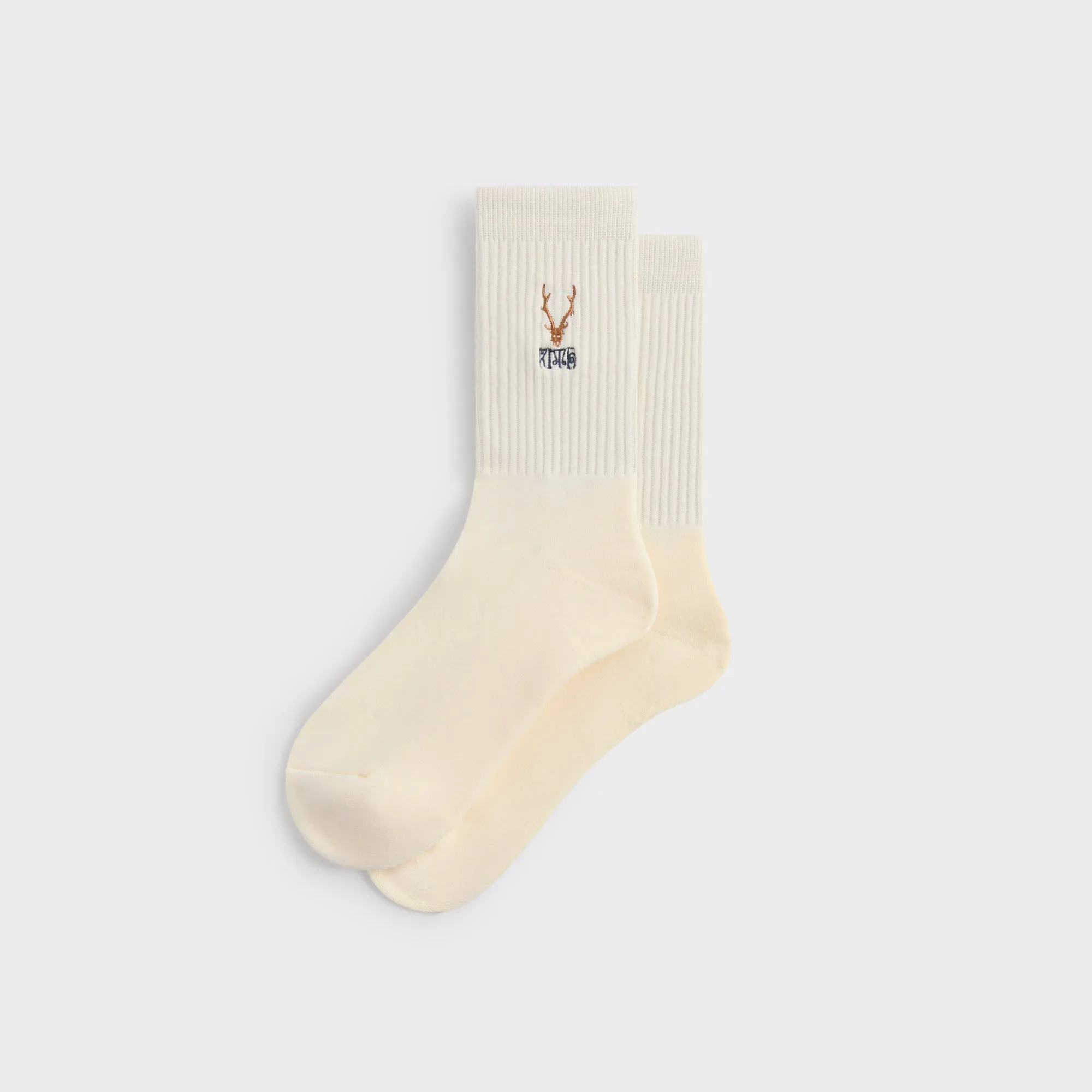 Kith for South2 West8 Embroidered Logo Crew Socks - Silk sold by Kith