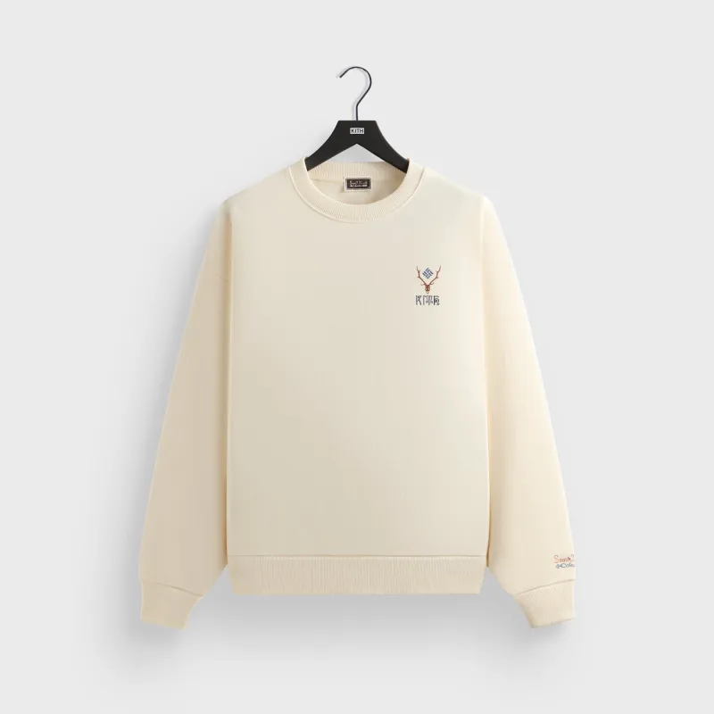 Kith & South2 West8 for Columbia Nelson Crewneck - Sandrift sold by Kith