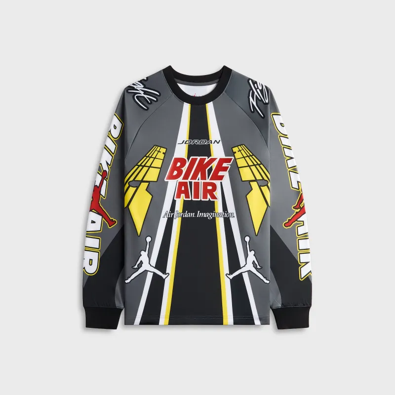 Jordan x Nigel Sylvester Bike Air Jersey - Iron Grey / Black / Cinnabar sold by Kith