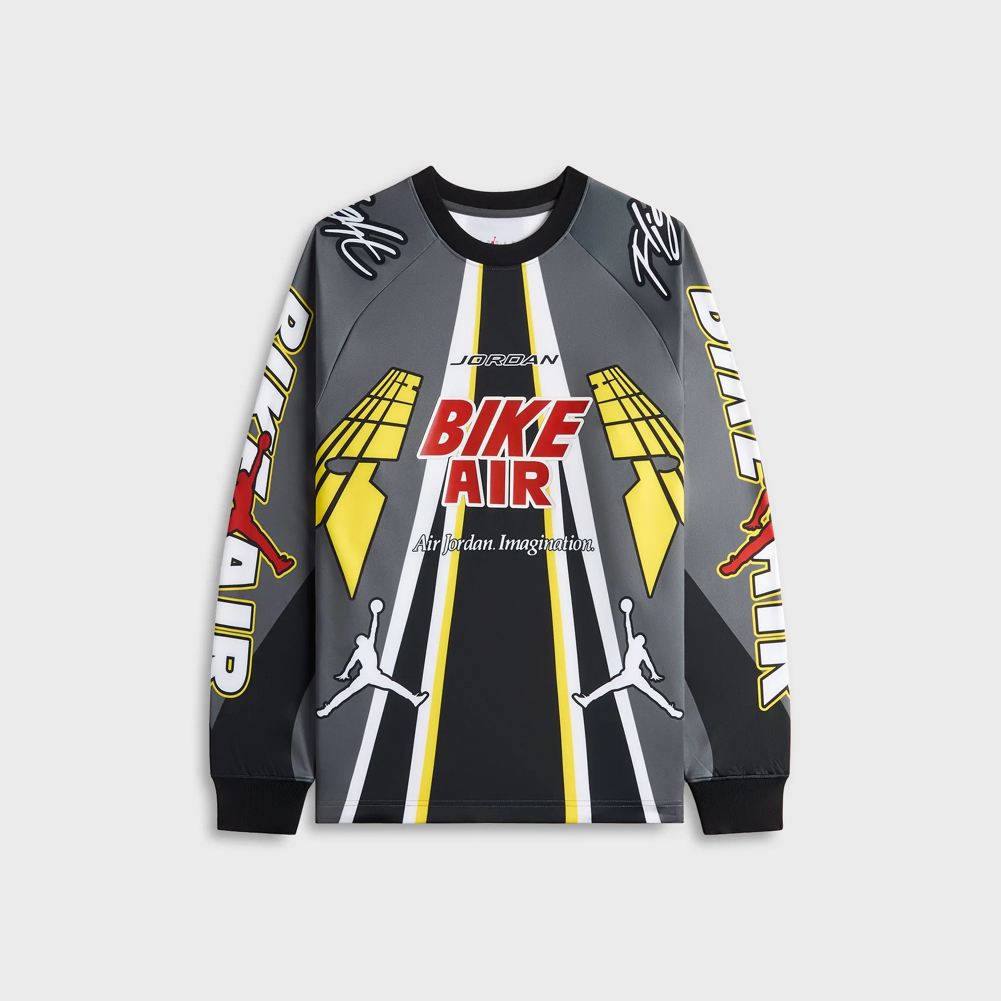Jordan x Nigel Sylvester Bike Air Jersey - Iron Grey / Black / Cinnabar sold by Kith
