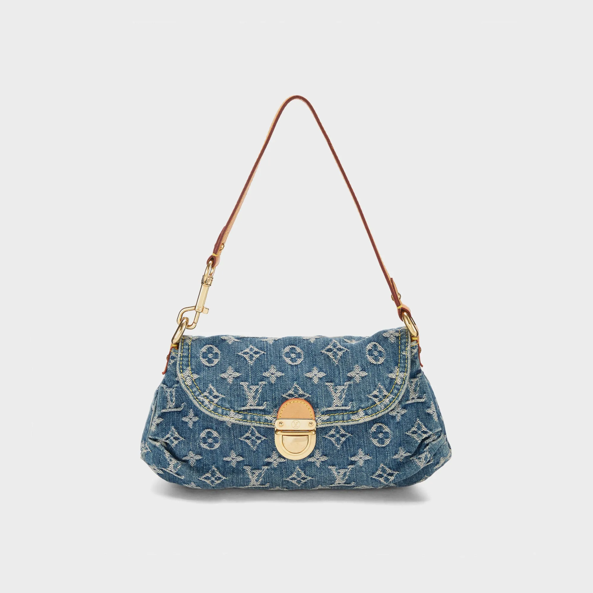 WGACA Louis Vuitton Denim Pleaty Mini - Blue sold by Kith