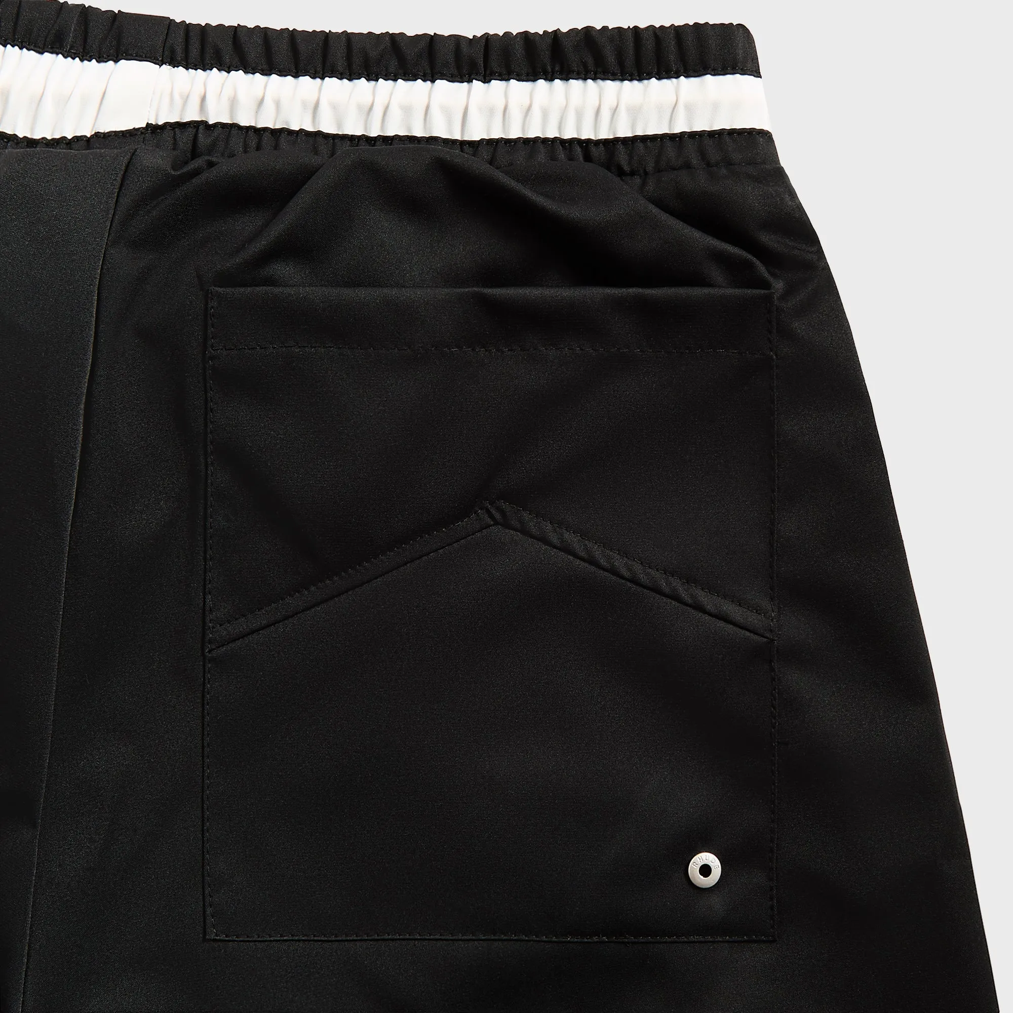 Rhude Logo Basketball Swim Shorts - Black / White sold by Kith product image thumbnail 3