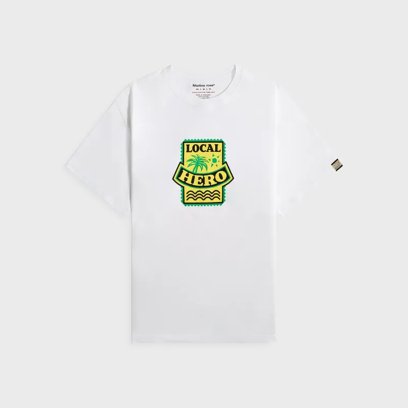 Martine Rose Oversized Tee - White Local Hero sold by Kith