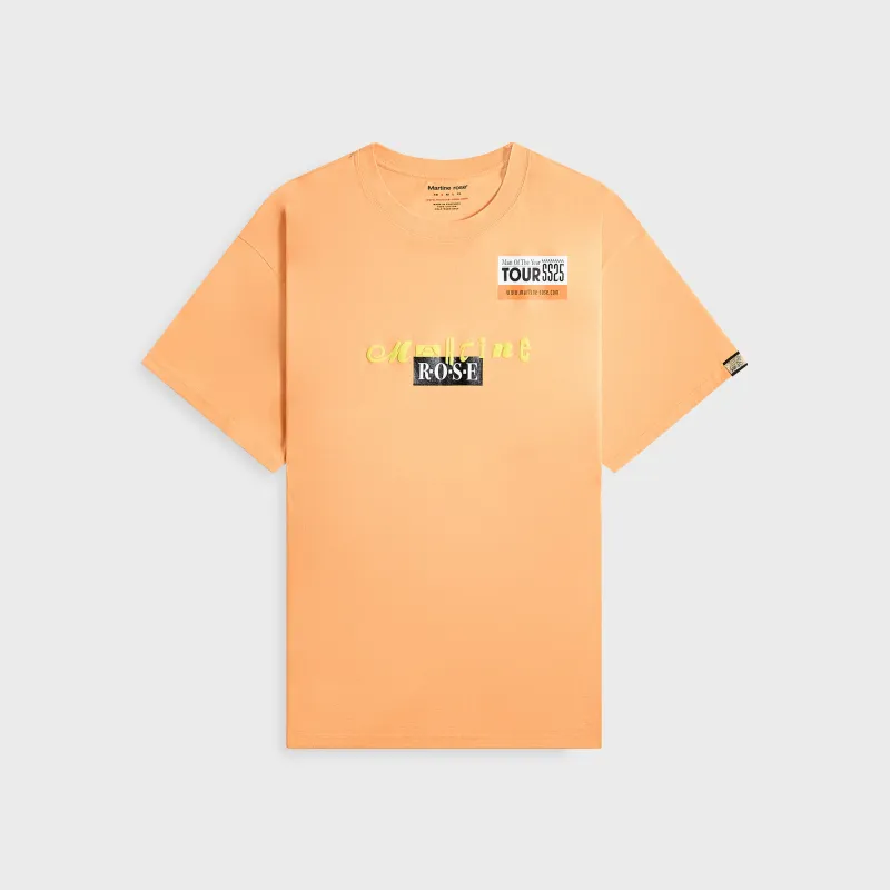 Martine Rose Oversized Tee - Orange Tour sold by Kith