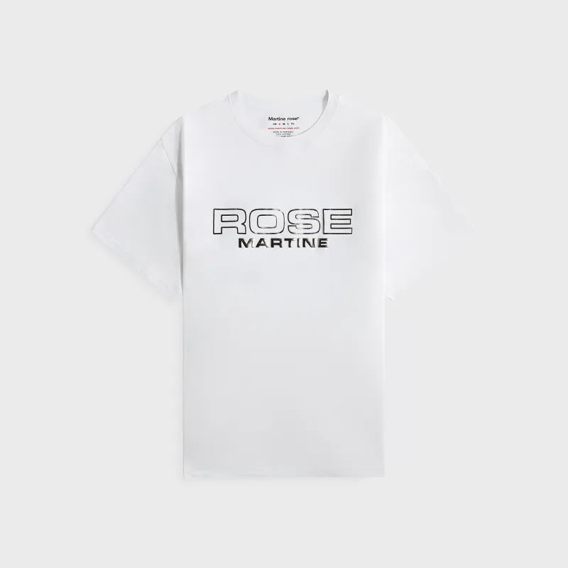 Martine Rose Classic Tee - White Rose Outline sold by Kith