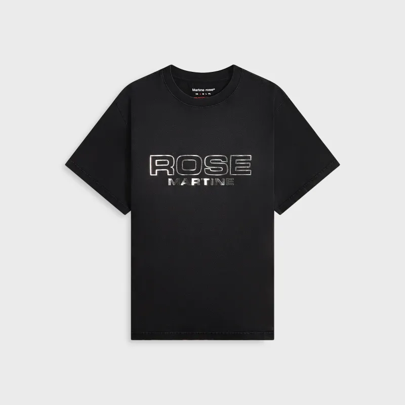 Martine Rose Classic Tee - Black Rose Outline sold by Kith
