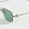 Gucci Rectangular Frames - Silver / Green sold by Kith