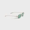 Gucci Rectangular Frames - Silver / Green sold by Kith