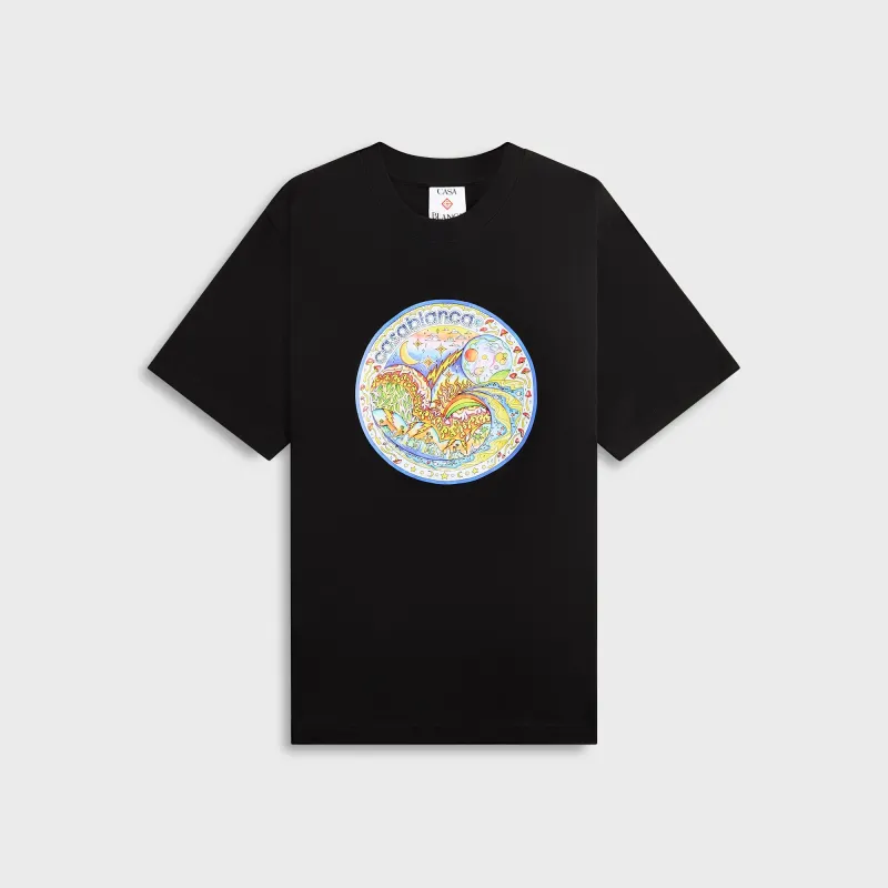 Casablanca The Four Elements Printed Tee - Black sold by Kith