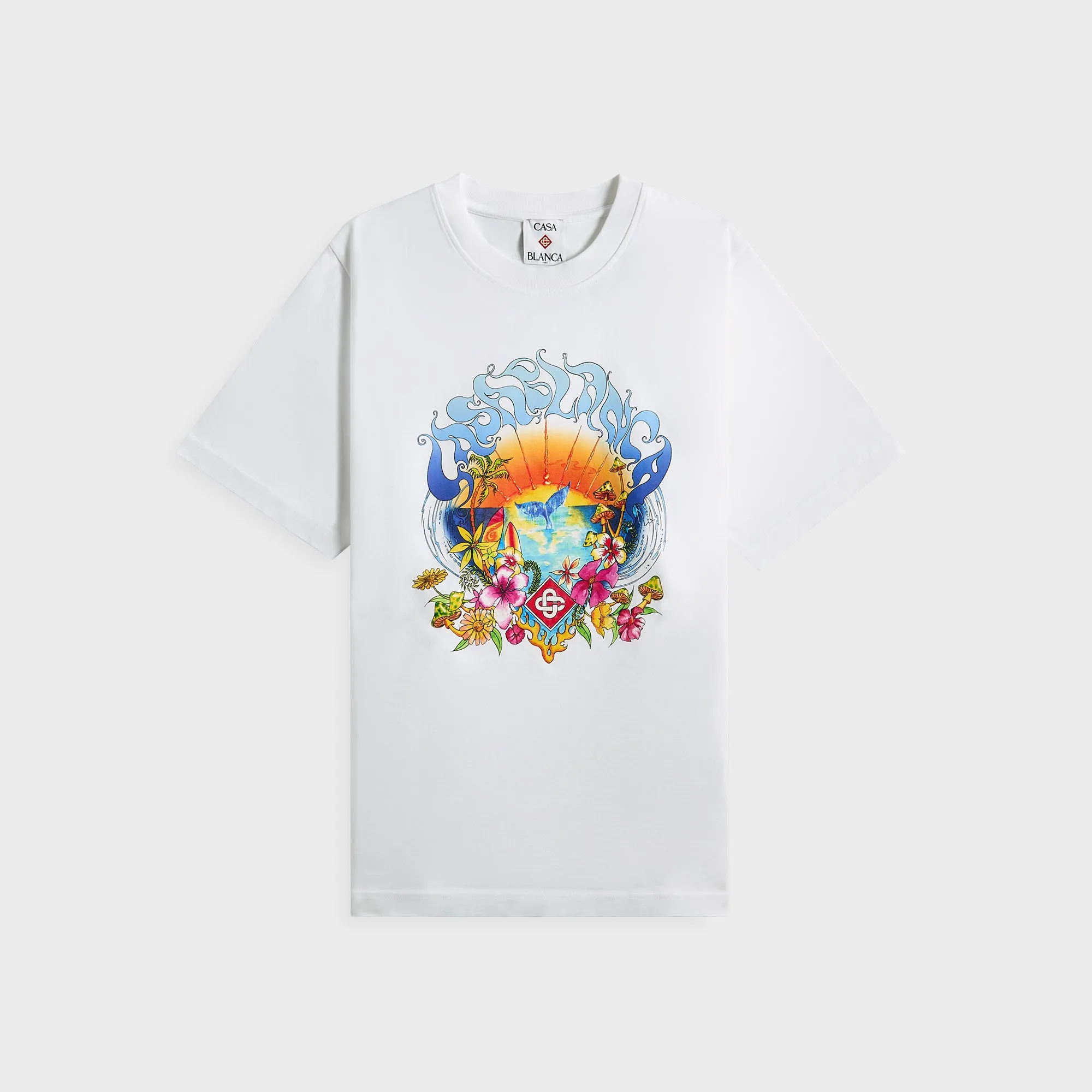 Casablanca Surf Trip Printed Tee - White sold by Kith