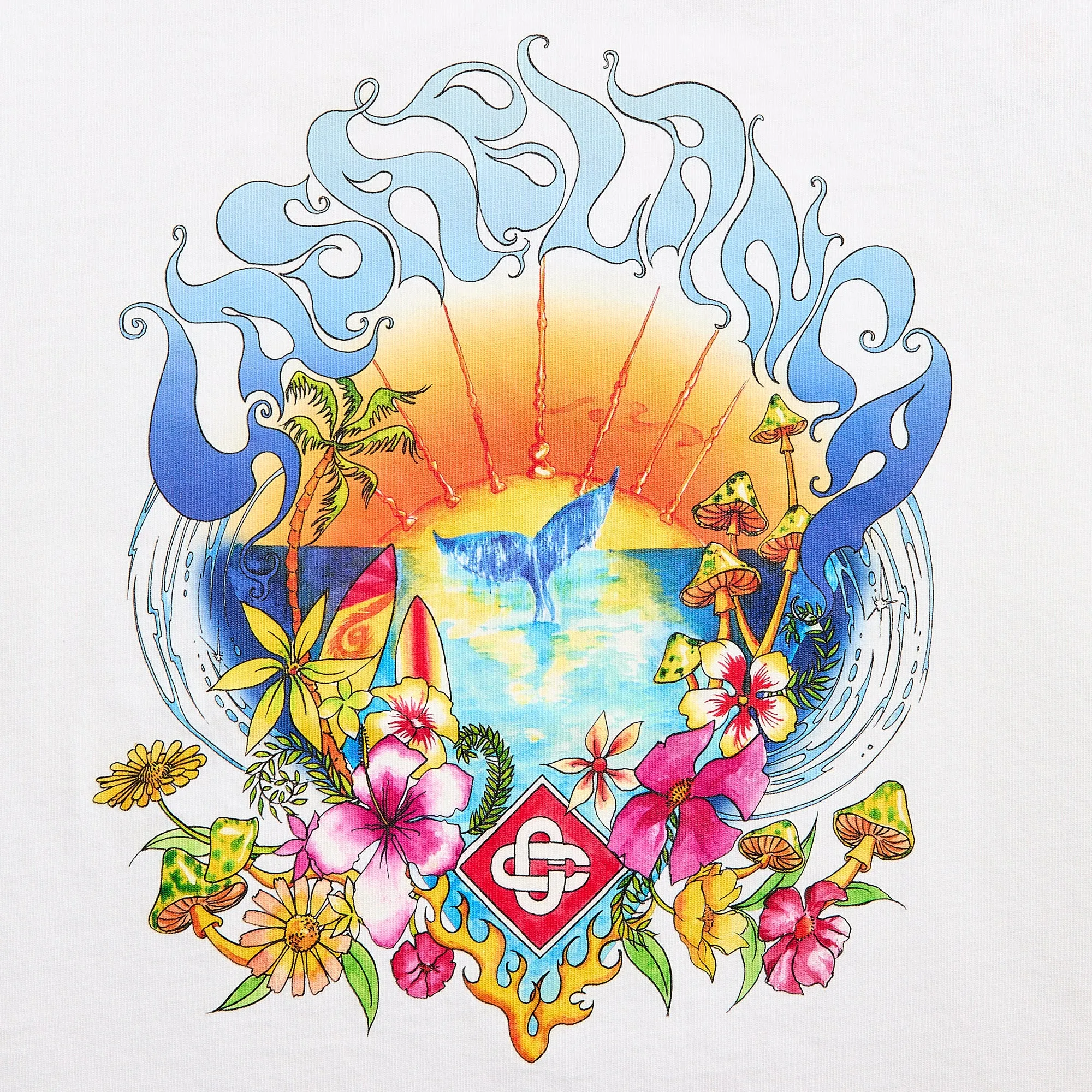 Casablanca Surf Trip Printed Tee - White sold by Kith product image thumbnail 3